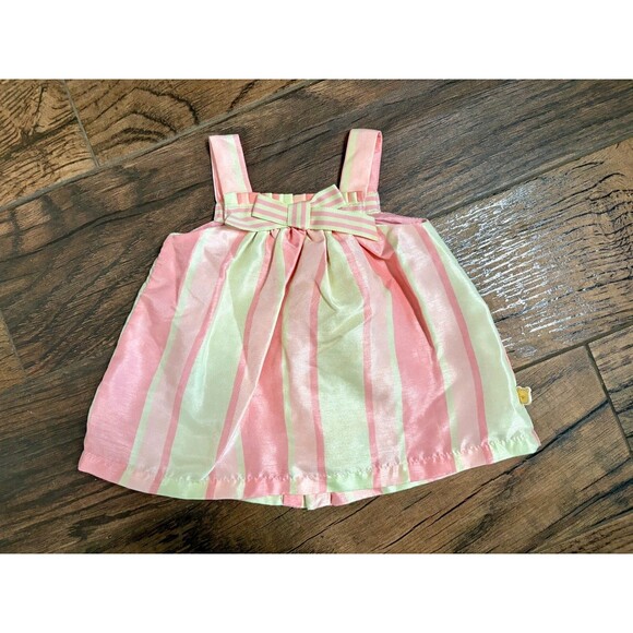 Disney Winnie the Pooh Baby Girl Dress Outfit Newborn Pink Green‎ Yellow Stripe - Picture 1 of 5
